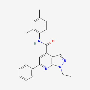 molecular formula C23H22N4O B10912942 N-(2,4-dimethylphenyl)-1-ethyl-6-phenyl-1H-pyrazolo[3,4-b]pyridine-4-carboxamide 