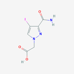 molecular formula C6H6IN3O3 B10913018 2-(3-Carbamoyl-4-iodo-1H-pyrazol-1-yl)acetic acid CAS No. 1354706-04-9