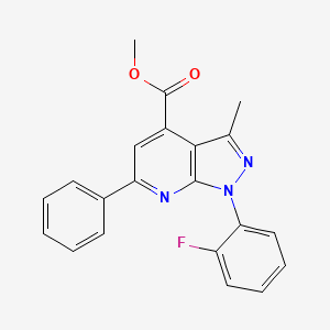 molecular formula C21H16FN3O2 B10913271 methyl 1-(2-fluorophenyl)-3-methyl-6-phenyl-1H-pyrazolo[3,4-b]pyridine-4-carboxylate 