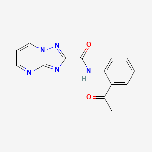 molecular formula C14H11N5O2 B10913550 N-(2-acetylphenyl)[1,2,4]triazolo[1,5-a]pyrimidine-2-carboxamide 