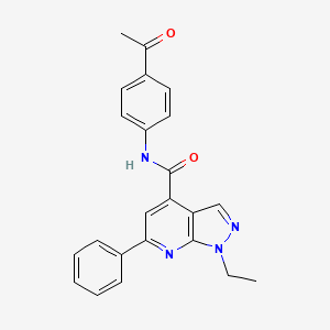 molecular formula C23H20N4O2 B10913733 N-(4-acetylphenyl)-1-ethyl-6-phenyl-1H-pyrazolo[3,4-b]pyridine-4-carboxamide 