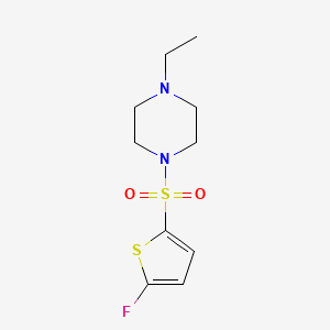 molecular formula C10H15FN2O2S2 B10913788 1-Ethyl-4-[(5-fluorothiophen-2-yl)sulfonyl]piperazine 