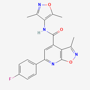 molecular formula C19H15FN4O3 B10913821 N-(3,5-dimethyl-1,2-oxazol-4-yl)-6-(4-fluorophenyl)-3-methyl[1,2]oxazolo[5,4-b]pyridine-4-carboxamide 