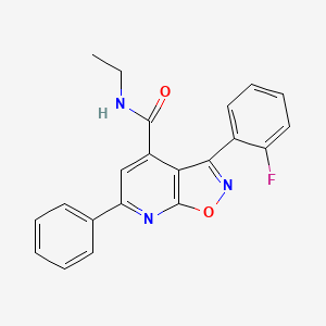 molecular formula C21H16FN3O2 B10913932 N-ethyl-3-(2-fluorophenyl)-6-phenyl[1,2]oxazolo[5,4-b]pyridine-4-carboxamide 