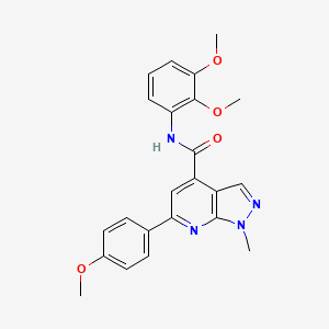 molecular formula C23H22N4O4 B10914118 N-(2,3-dimethoxyphenyl)-6-(4-methoxyphenyl)-1-methyl-1H-pyrazolo[3,4-b]pyridine-4-carboxamide 