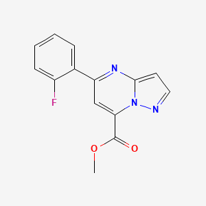 molecular formula C14H10FN3O2 B10914466 Methyl 5-(2-fluorophenyl)pyrazolo[1,5-a]pyrimidine-7-carboxylate 