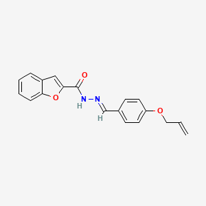 molecular formula C19H16N2O3 B10914489 N'-{(E)-[4-(prop-2-en-1-yloxy)phenyl]methylidene}-1-benzofuran-2-carbohydrazide 