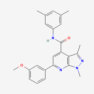 molecular formula C24H24N4O2 B10914537 N-(3,5-dimethylphenyl)-6-(3-methoxyphenyl)-1,3-dimethyl-1H-pyrazolo[3,4-b]pyridine-4-carboxamide 