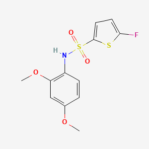 molecular formula C12H12FNO4S2 B10914546 N-(2,4-Dimethoxyphenyl)-5-fluorothiophene-2-sulfonamide 
