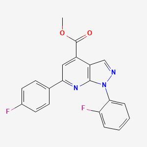 molecular formula C20H13F2N3O2 B10914798 methyl 1-(2-fluorophenyl)-6-(4-fluorophenyl)-1H-pyrazolo[3,4-b]pyridine-4-carboxylate CAS No. 1011397-15-1