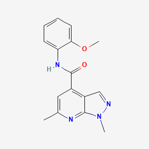 molecular formula C16H16N4O2 B10914913 N-(2-methoxyphenyl)-1,6-dimethyl-1H-pyrazolo[3,4-b]pyridine-4-carboxamide 