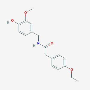 molecular formula C18H21NO4 B010915 ACETAMIDE, 2-(p-ETHOXYPHENYL)-N-VANILLYL- CAS No. 101651-31-4