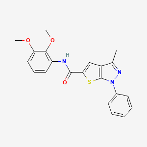 molecular formula C21H19N3O3S B10915440 N-(2,3-dimethoxyphenyl)-3-methyl-1-phenyl-1H-thieno[2,3-c]pyrazole-5-carboxamide 