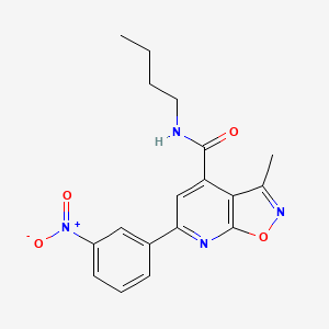 molecular formula C18H18N4O4 B10915903 N-butyl-3-methyl-6-(3-nitrophenyl)[1,2]oxazolo[5,4-b]pyridine-4-carboxamide 