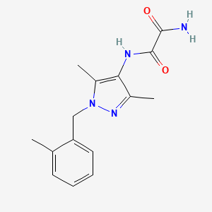 molecular formula C15H18N4O2 B10916044 N-[3,5-dimethyl-1-(2-methylbenzyl)-1H-pyrazol-4-yl]ethanediamide 