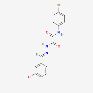 molecular formula C16H14BrN3O3 B10916105 N-(4-bromophenyl)-2-[(2E)-2-(3-methoxybenzylidene)hydrazino]-2-oxoacetamide 