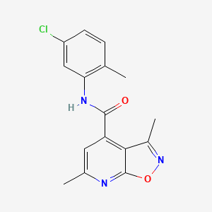 molecular formula C16H14ClN3O2 B10916179 N-(5-chloro-2-methylphenyl)-3,6-dimethyl[1,2]oxazolo[5,4-b]pyridine-4-carboxamide 