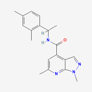 molecular formula C19H22N4O B10916971 N-[1-(2,4-dimethylphenyl)ethyl]-1,6-dimethyl-1H-pyrazolo[3,4-b]pyridine-4-carboxamide 
