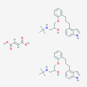 molecular formula C52H68N4O8 B010917 1-(1,1-Dimethylethylamino)-3-(2-(3-(1H-indol-4-yl)propyl)phenoxy)-2-propanol fumarate CAS No. 109920-83-4