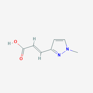 molecular formula C7H8N2O2 B10917056 (2E)-3-(1-methyl-1H-pyrazol-3-yl)prop-2-enoic acid 