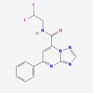molecular formula C14H11F2N5O B10917391 N-(2,2-difluoroethyl)-5-phenyl[1,2,4]triazolo[1,5-a]pyrimidine-7-carboxamide 
