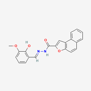 molecular formula C21H16N2O4 B10917822 N'-[(E)-(2-hydroxy-3-methoxyphenyl)methylidene]naphtho[2,1-b]furan-2-carbohydrazide 
