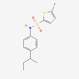 molecular formula C14H16FNO2S2 B10917833 N-(4-(sec-Butyl)phenyl)-5-fluorothiophene-2-sulfonamide 