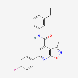 molecular formula C22H18FN3O2 B10917927 N-(3-ethylphenyl)-6-(4-fluorophenyl)-3-methyl[1,2]oxazolo[5,4-b]pyridine-4-carboxamide 