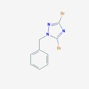 molecular formula C9H7Br2N3 B010918 1-benzyl-3,5-dibromo-1H-1,2,4-triazole CAS No. 106724-85-0