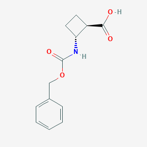 molecular formula C13H15NO4 B109183 Trans-2-Benzyloxycarbonylaminocyclobutanecarboxylic acid CAS No. 1212272-03-1