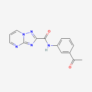 molecular formula C14H11N5O2 B10919427 N-(3-acetylphenyl)[1,2,4]triazolo[1,5-a]pyrimidine-2-carboxamide 