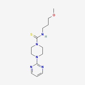 molecular formula C13H21N5OS B10920054 N-(3-methoxypropyl)-4-(pyrimidin-2-yl)piperazine-1-carbothioamide 
