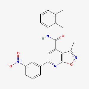 molecular formula C22H18N4O4 B10920288 N-(2,3-dimethylphenyl)-3-methyl-6-(3-nitrophenyl)[1,2]oxazolo[5,4-b]pyridine-4-carboxamide 