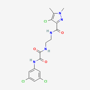 molecular formula C16H16Cl3N5O3 B10920870 N-(2-{[(4-chloro-1,5-dimethyl-1H-pyrazol-3-yl)carbonyl]amino}ethyl)-N'-(3,5-dichlorophenyl)ethanediamide 