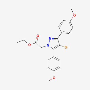 molecular formula C21H21BrN2O4 B10920944 ethyl [4-bromo-3,5-bis(4-methoxyphenyl)-1H-pyrazol-1-yl]acetate 