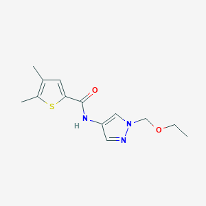 molecular formula C13H17N3O2S B10921020 N-[1-(ethoxymethyl)-1H-pyrazol-4-yl]-4,5-dimethylthiophene-2-carboxamide 