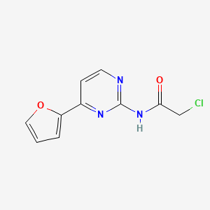 molecular formula C10H8ClN3O2 B10921067 2-chloro-N-[4-(furan-2-yl)pyrimidin-2-yl]acetamide CAS No. 832740-97-3