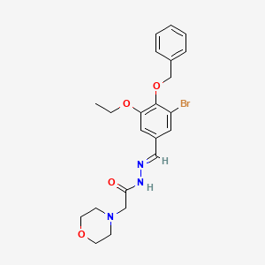 molecular formula C22H26BrN3O4 B10921139 N'-{(E)-[4-(benzyloxy)-3-bromo-5-ethoxyphenyl]methylidene}-2-(morpholin-4-yl)acetohydrazide 