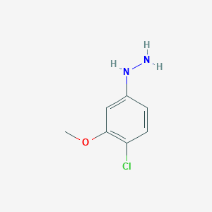 molecular formula C7H9ClN2O B109213 (4-Chloro-3-methoxyphenyl)hydrazine CAS No. 178423-72-8