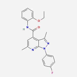 molecular formula C23H21FN4O2 B10921656 N-(2-ethoxyphenyl)-1-(4-fluorophenyl)-3,6-dimethyl-1H-pyrazolo[3,4-b]pyridine-4-carboxamide 
