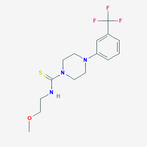 molecular formula C15H20F3N3OS B10921665 N-(2-methoxyethyl)-4-[3-(trifluoromethyl)phenyl]piperazine-1-carbothioamide 