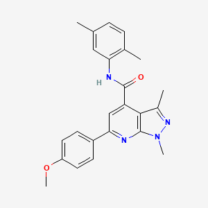 molecular formula C24H24N4O2 B10921704 N-(2,5-dimethylphenyl)-6-(4-methoxyphenyl)-1,3-dimethyl-1H-pyrazolo[3,4-b]pyridine-4-carboxamide 