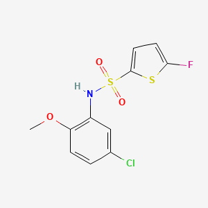 molecular formula C11H9ClFNO3S2 B10921847 N-(5-Chloro-2-methoxyphenyl)-5-fluorothiophene-2-sulfonamide 