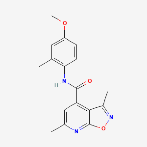 molecular formula C17H17N3O3 B10921853 N-(4-methoxy-2-methylphenyl)-3,6-dimethyl[1,2]oxazolo[5,4-b]pyridine-4-carboxamide 