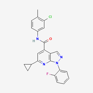 molecular formula C23H18ClFN4O B10921892 N-(3-chloro-4-methylphenyl)-6-cyclopropyl-1-(2-fluorophenyl)-1H-pyrazolo[3,4-b]pyridine-4-carboxamide 