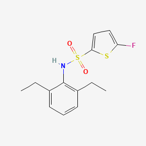 molecular formula C14H16FNO2S2 B10921973 N-(2,6-Diethylphenyl)-5-fluorothiophene-2-sulfonamide 