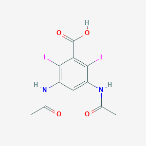 molecular formula C11H10I2N2O4 B109223 3,5-二乙酰氨基-2,6-二碘苯甲酸 CAS No. 162193-53-5