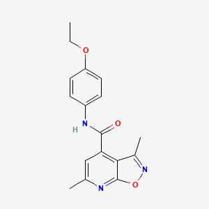 molecular formula C17H17N3O3 B10922341 N-(4-ethoxyphenyl)-3,6-dimethyl[1,2]oxazolo[5,4-b]pyridine-4-carboxamide 
