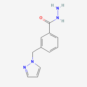 molecular formula C11H12N4O B10922354 3-(1H-pyrazol-1-ylmethyl)benzohydrazide 
