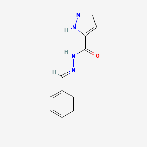 molecular formula C12H12N4O B10922548 N'-[(E)-(4-methylphenyl)methylidene]-1H-pyrazole-3-carbohydrazide 